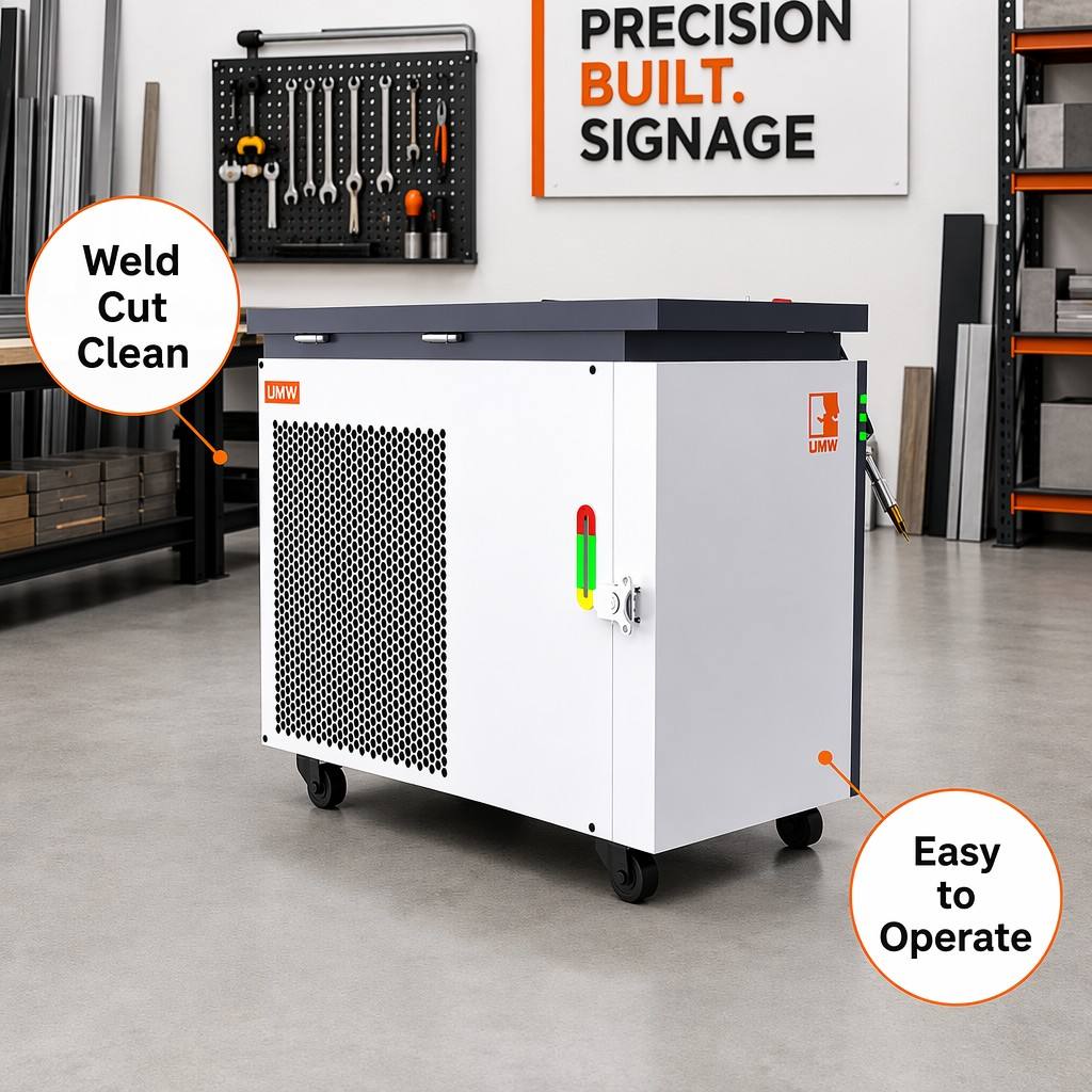 Industrial Laser Machines - UMW Integrierte wassergekühlte Laserschweißmaschine, tragbar, 4-in-1-Multifunktion