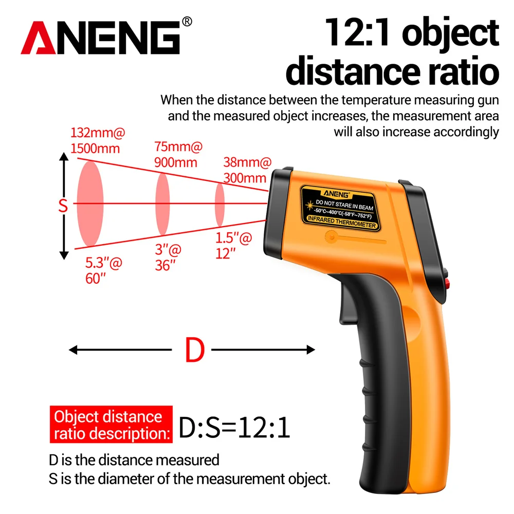 ANENG TH201 Infrarot-Thermomet – Industrial Infrared Laser Bewertung und Preis