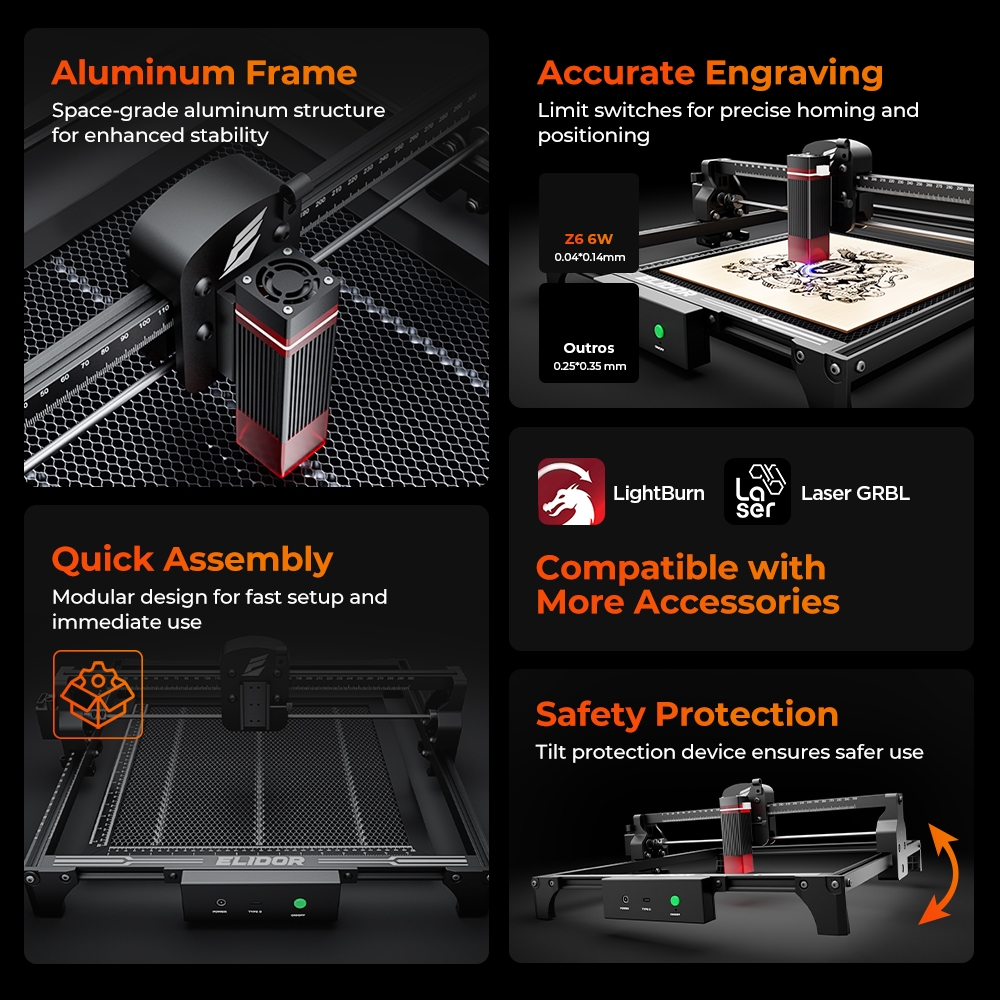 ELIDOR Z6 6W Lasergravierer un – Industrial Laser Diode Bewertung und Preis